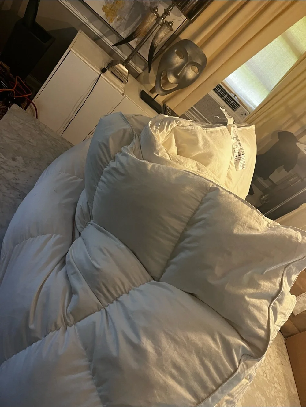Restoration Hardware White Queen Featherbed Topper